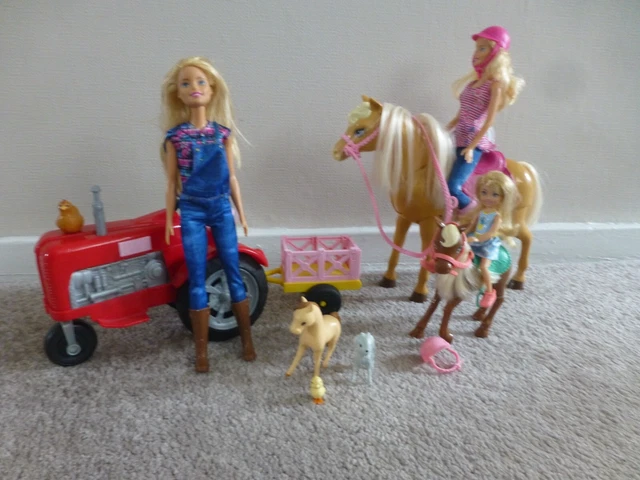 Barbie farmer doll and tractor playset hot sale