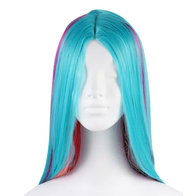 Rainbow Wig Straight Colored Gradient Long Hair Accessories
