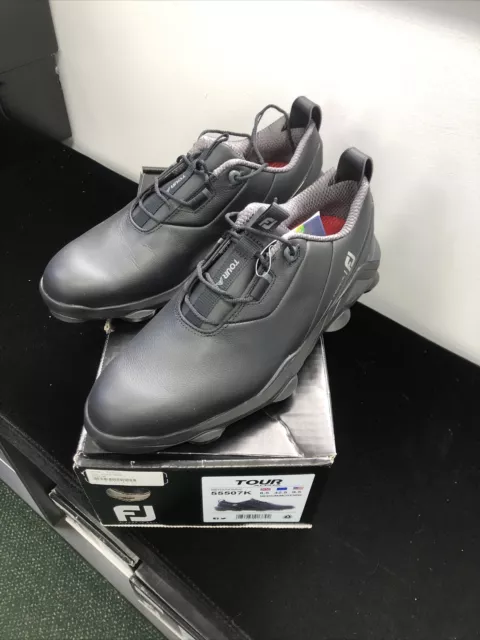 Footjoy Tour Alpha Mens Waterproof Spiked Golf Shoes - Black Uk 8.5 New