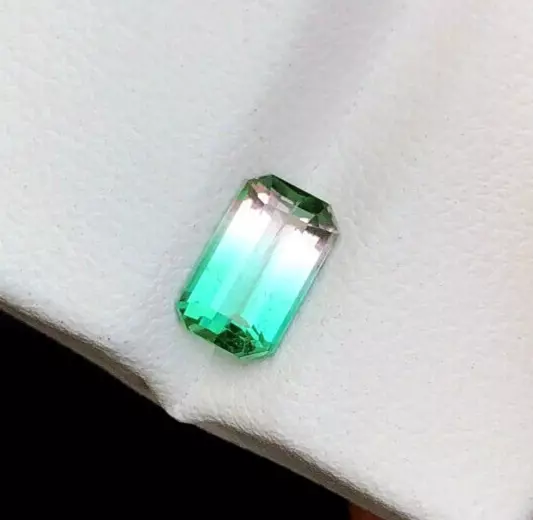 1.75 Ct Natural Light Bi Color Transparent Tourmaline Gemstone @Afghanistan