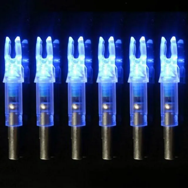 24PCS Blue LED Lighted Shooting Nocks Archery Arrows Arrow Nock Tail 6.2mm US 2
