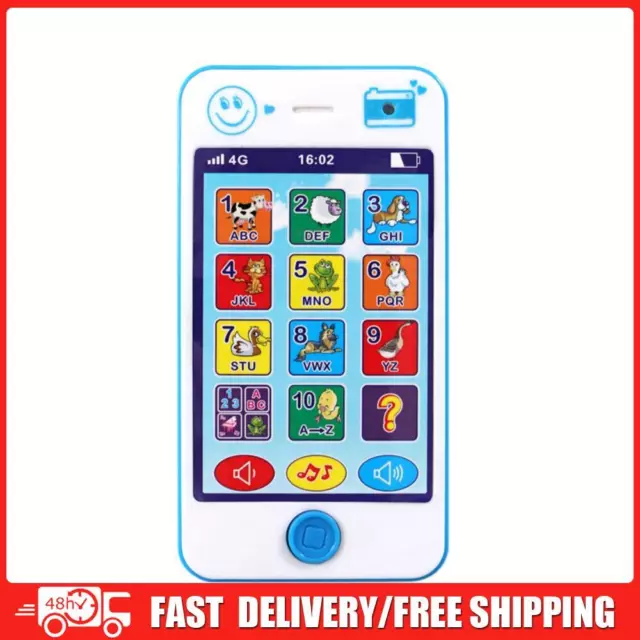 3pcs Simulation Mobile English Language Baby Phone Educational Toy(Blue)