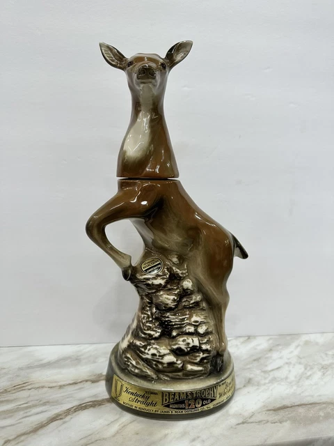Vintage Mid Century Modern 1963 Jim Beam White Tail Deer Decanter Regal China