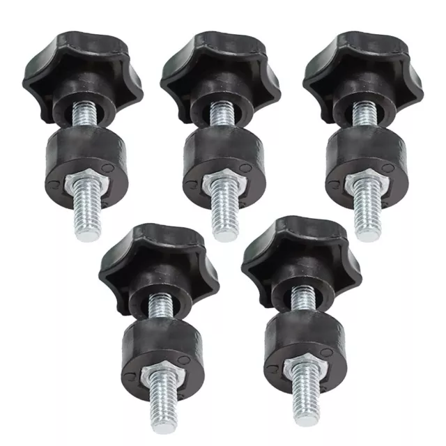 Durable M6 Screw On Type Clamping Handle Bolt with Star Shape Set of 5