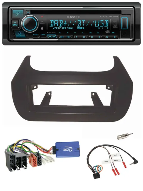 Kenwood Lenkrad Bluetooth DAB USB CD Autoradio für Citroen Nemo Fiat Fiorino Peu