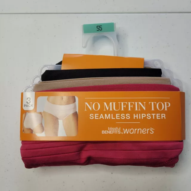 Blissful Benefits by Warners 'No Muffin Top' Seamless Hipster Panties Small S