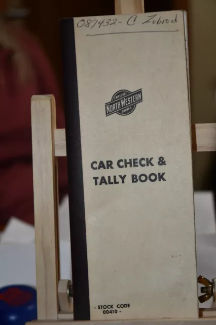 Vintage Chicago North Western Railroad Car Check & Tally Book