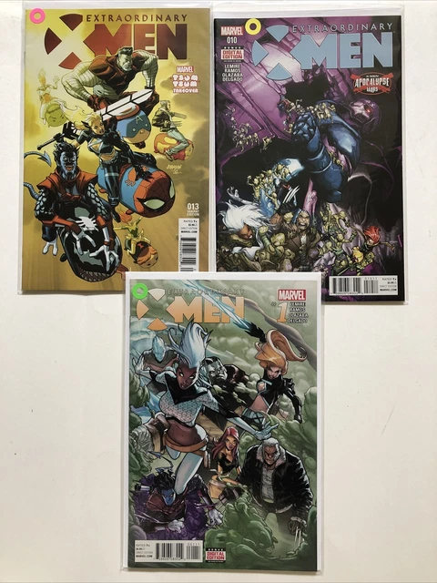 3 MARVEL Comic: EXTRAORDINARY X-MEN #1 10 + Variant #13 Magik