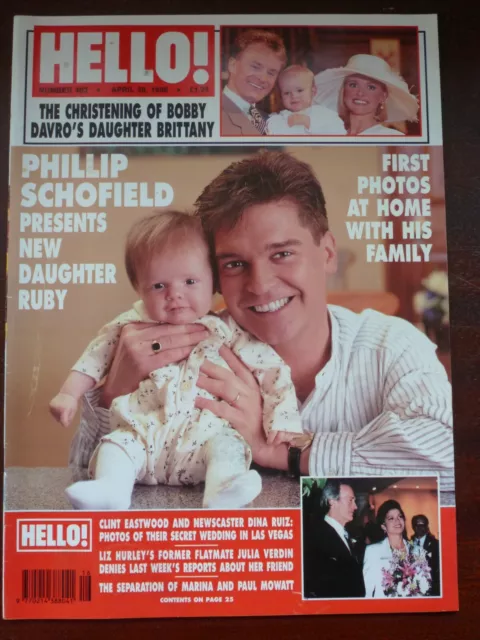 Hello! Magazine #403 / 1996 April 20 / Phillip Scholfield New Baby Ruby