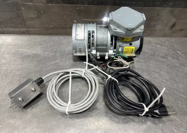 Gast MOA-P122-AA Diaphragm Compressor Vacuum Pump 1/16HP, 115VAC 60Hz. Used