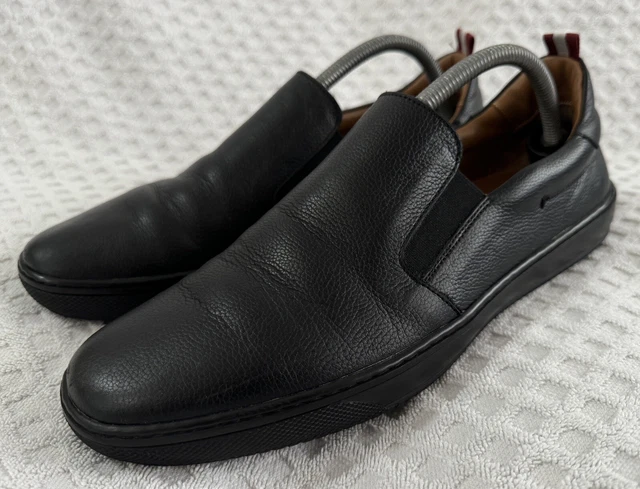 BALLY ORNIEL SLIP On Leather Sneakers Shoes Black EU UK 9.5 US 10.5 Retail 350 99.00 PicClick