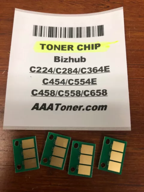 4 Toner Chip for Minolta Bizhub C224/C284/C364/C454/C554/C458/C558/C658 Refill