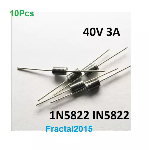 10Pcs 1N5822 IN5822 IN 5822 DO-27 3A / 40V Schottky diodes