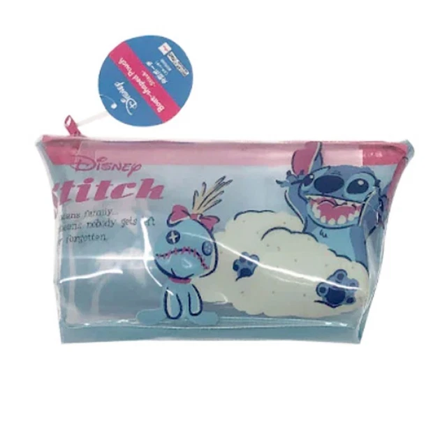 DISNEY DAISO LILO & Stitch Clear Pouch Bag Makeup Cosmetic Travel Bag