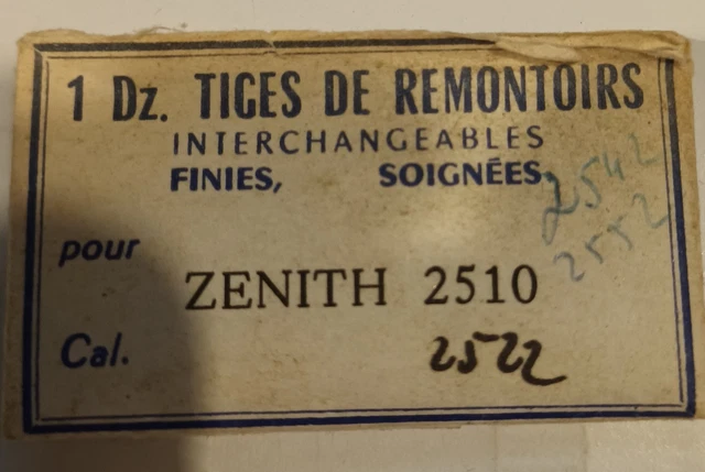 Tige NOS Zenith 2510 Tige De Remontoir (stem) NOS Pour Tige NOS Zenith 2510 Tige De Remontoir (stem) NOS Pour