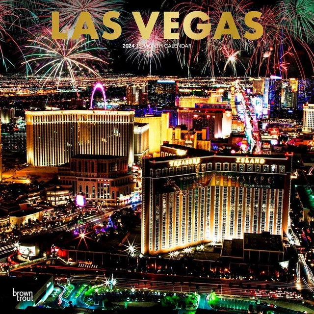 LAS VEGAS 2024 12x24" Monthly Square Wall Calendar 16.99 PicClick