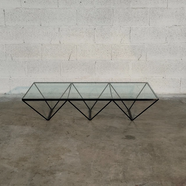 Alanda metal and glass coffee table by Paolo Piva for B&B Italia 70s