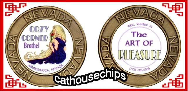 COZY CORNER Brothel Winnemucca NV Legal Cathouse Whorehouse Brass Coin