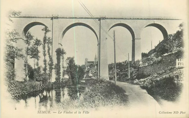 21 Semur Le Viaduc Et La Ville Nd