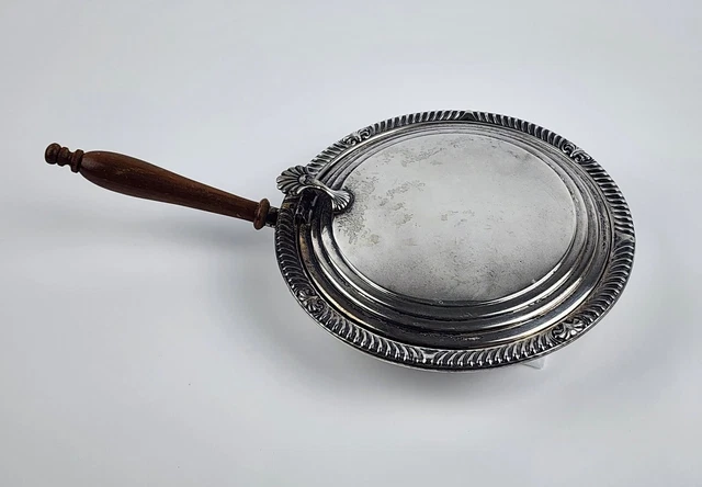 Antique Frank M. Whiting Sterling Silver Silent Butler, Ash Tray Scalloped Edge