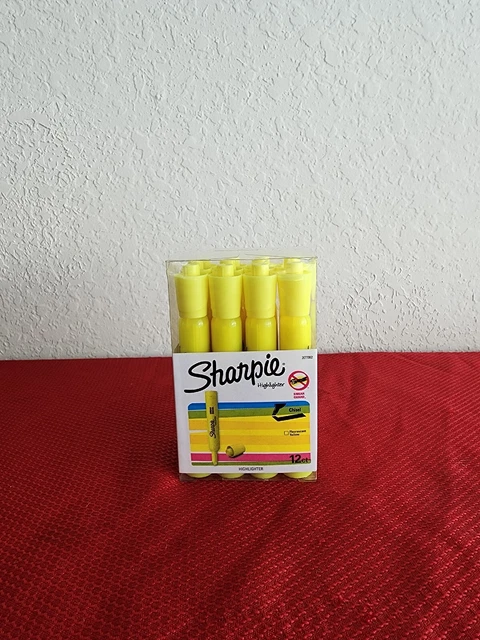 Sharpie Highlighters Chisel Tip Fluorescent Yellow 12 Pack