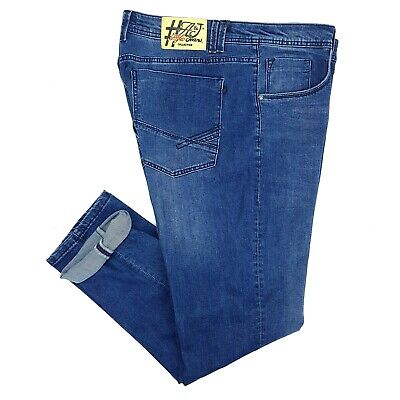 Pantalone uomo jeans taglie forti 62 64 66 68 HOLIDAY gabardin strech fango FROD 