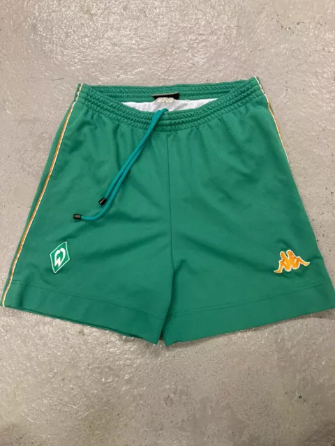 Werder Bremen 90er Kappa grüne Fußballshorts Vintage Kit groß