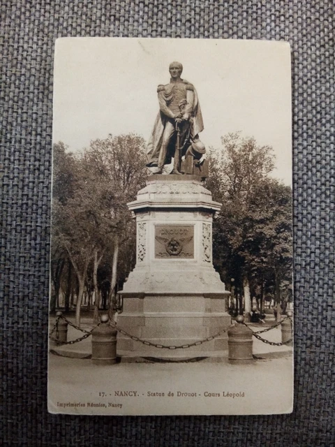 Cpa Nancy Drouot Statue Course Leopold