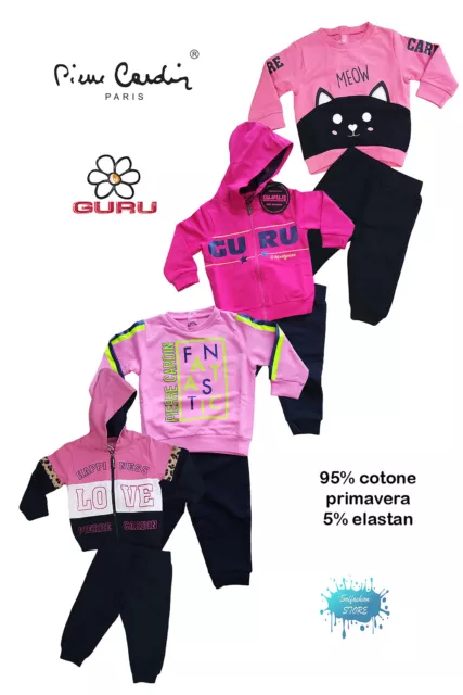 Completo tuta neonata leggera aperta e chiusa GURU e PIERRE CARDIN 12/36 mesi