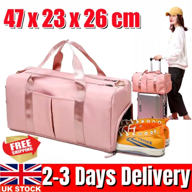 Travel Bags Dry Wet Separation Sports Yoga Fitness Bag Large Capacity Handbag UK