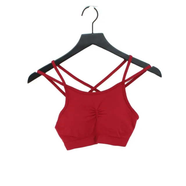 T-shirt donna Sweaty Betty S poliammide rossa con elastan senza maniche base