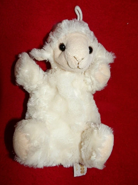 Doudou Marionnette Mouton Agneau Blanc Et Rose RODA RODADOU