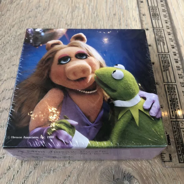 1980 Hallmark Jim Hensons Muppets Kermit The Frog Miss Piggy Mini Jigsaw Puzzle