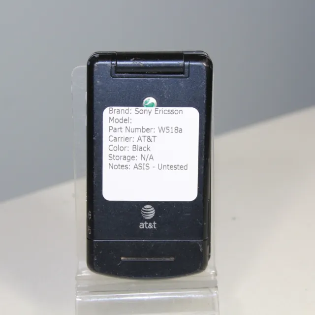Sony Ericsson W518 a AT&T Black - ASIS (JX-1457) V2-3B