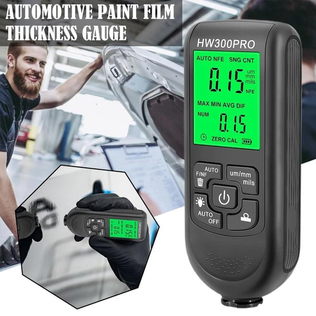 HW-300PRO AUTO THICKNESS Gauge Digital Coating Car Paint Tester 1um ...