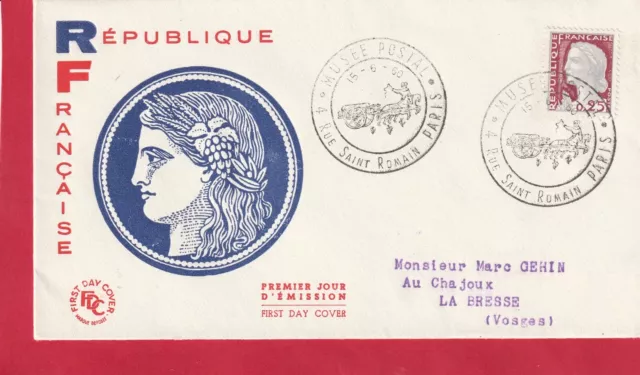 ENVELOPPE  1er JOUR- FDC : 1960 MARIANNE