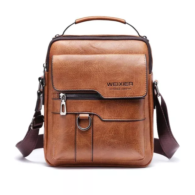 Men Crossbody Bag Shoulder Bags Handbags Large Capacity Leather Messenger Bag
