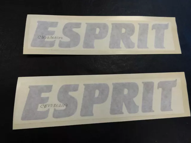 Cruisers Yachts Esprit Decal Pair (2) Silver 9 3/4" X 2" Marine Boat