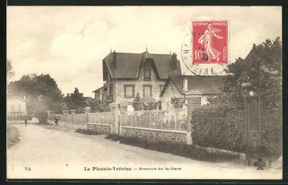 CPA Plessis-Trévise, Avenue de la Gare 1908