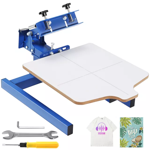 VEVOR Macchina Stampa Serigrafica Fai-da-te Monocolore Molla Regolabile 54x45 cm