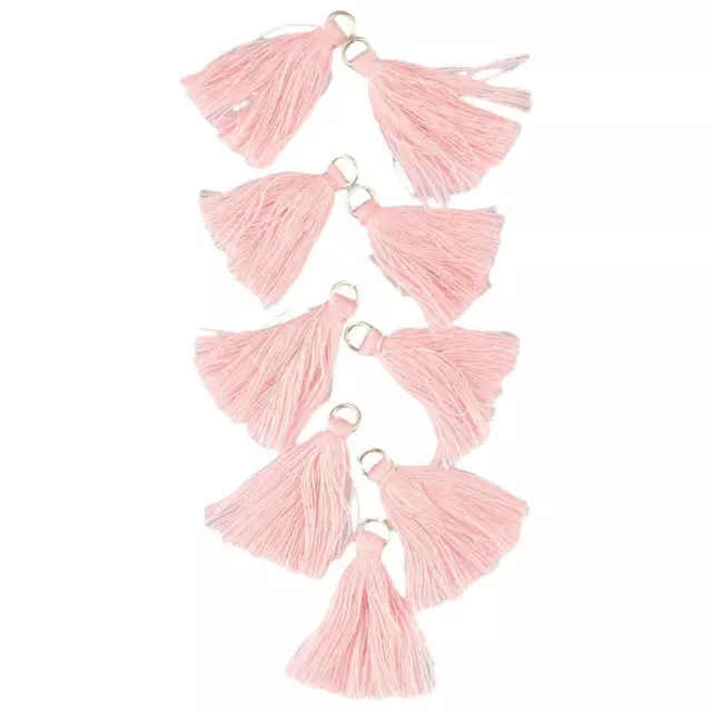 Inch Pink For Crafts Small Tassels Mini Tassels Cotton Thread With Jump Rings