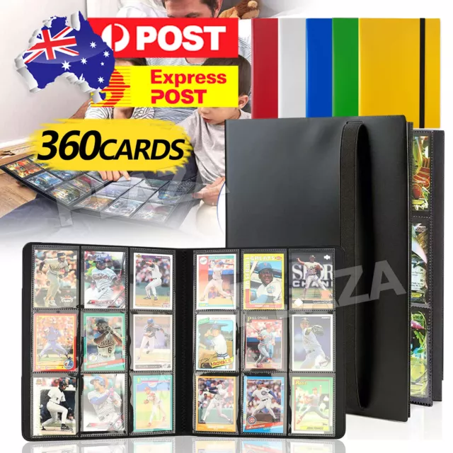 360 Cards 9 Pocket Card Bag Binder Zip Trading Card Album Collectors Folder Case