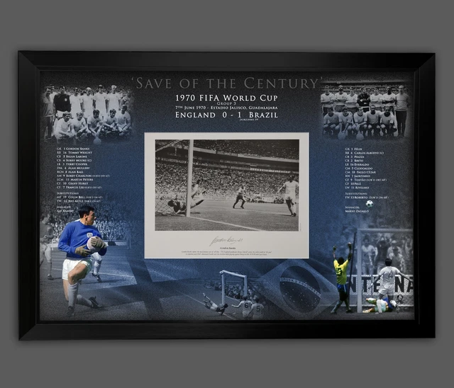 Gordon Banks Hand Signed England 12x16 Photograph In A Picture Mount Display : A