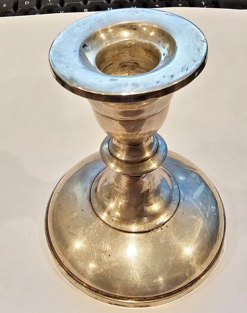 Vintage Fine Fisher 812 Sterling Silver Weighted Candlesticks - 4 1/4" x 3 3/4"