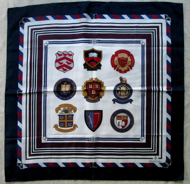 Foulard Vintage DEVERNOIS 100% Soie Carré 72x72 Cm - Multicolore - Occasion