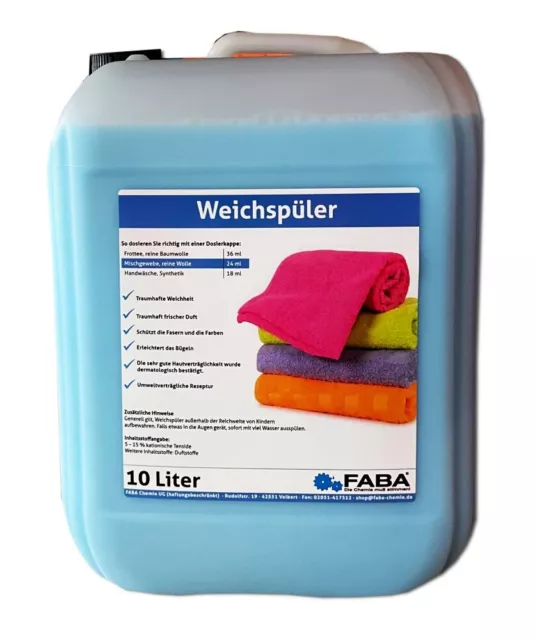 10 L Weichspüler blau, 10 Liter im Kanister