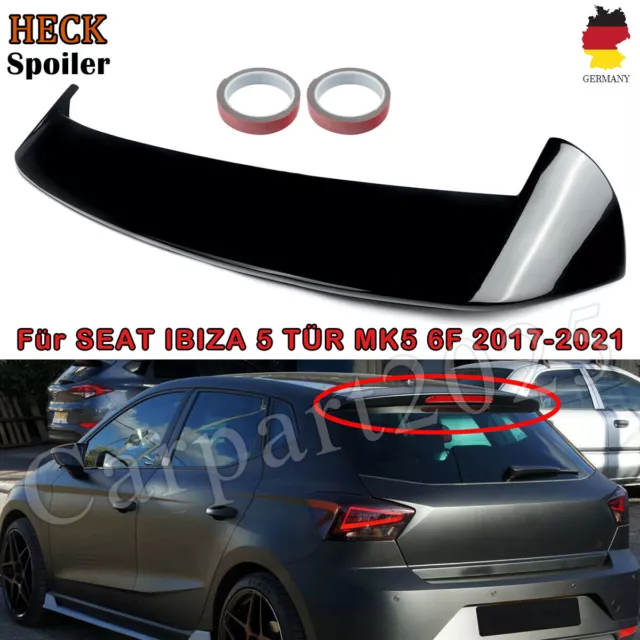 Heckspoiler Schwarz Glanz Cupra Look für Seat Ibiza MK5 17-21 Dachspoiler Lippe