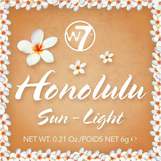 W7 Honolulu Sun-Light Bronzing Powder - Pressed Powder Bronzer - Contouring & H