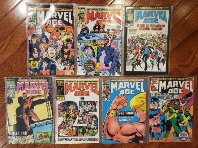Lot of 7 MARVEL AGE Comic Books  #32, 33, 35, 36, 37, 38 and 39 (1985-1986)