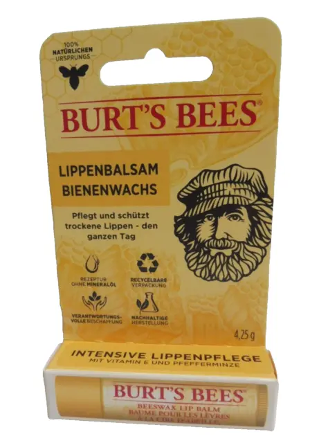 Burt's Bees Lippenpflegestift Lippenbalsam 1 Stift 4,25 g - BIENENWACHS